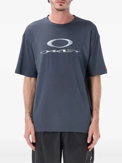 Oakley Tee X Metal Three Point Zero Logo-print T-shirt In Gray