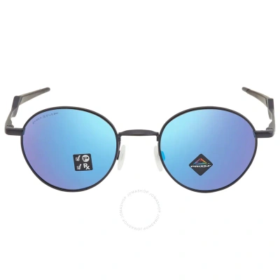 Oakley Terrigal Prizm Sapphire Polarized Round Unisex Sunglasses Oo4146 414605 51 In Light Steel