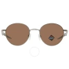 Oakley Terrigal Prizm Tungsten Mirrored Round Men's Sunglasses Oo4146 414606 51 In Chrome