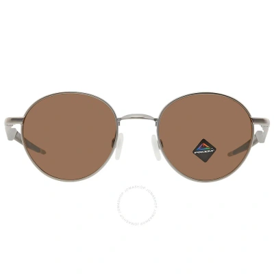 Oakley Terrigal Prizm Tungsten Mirrored Round Men's Sunglasses Oo4146 414606 51 In Chrome