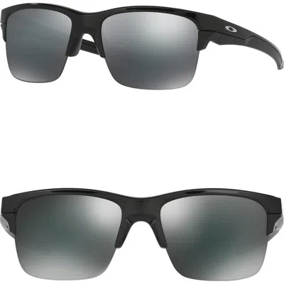 Oakley Thinlink 63mm Sunglasses In Polished Black/black Iridium