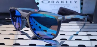 Pre-owned Oakley Thurso 9286-0754 Sunglasses Blue Steel W/ Prizm Sapphire Lenses