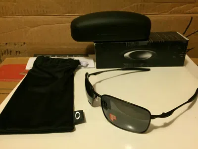 Pre-owned Oakley Ti Square Wire Pewter (titanium) / Black Iridium Polarized, Oo6016-02