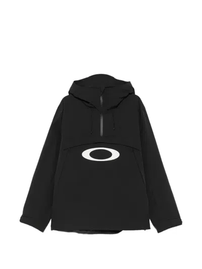 Oakley Timberline Logo-print Hooded Jacket In Black