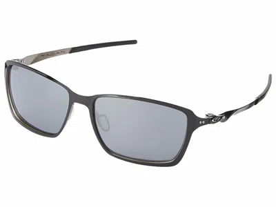Pre-owned Oakley Tincan Sunglasses Oo4082-03 Polished Black/black Iridium
