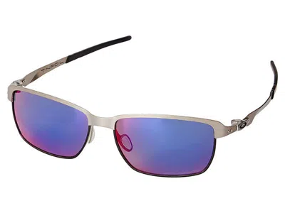 Pre-owned Oakley Tinfoil Polarized Sunglasses Oo4083-08 Light (silver)/+red Iridium