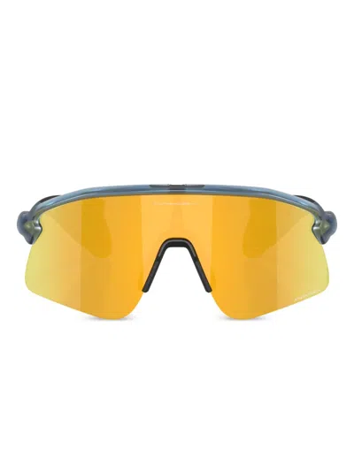 Oakley Transparent-frame Shield Sunglasses In Yellow