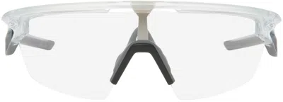 Oakley Gender Inclusive Sphaera 36mm Polarized Rectangle Sunglasses In Metallic