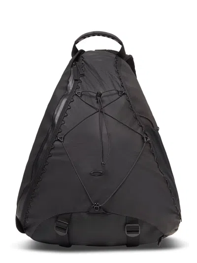 Oakley Triangular-shaped Backpack With Bungee Cord System In Black