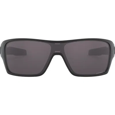 Oakley Turbine Rotor 128mm Polarized Shield Sunglasses In Matte Black/prizm Grey