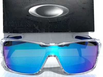 Pre-owned Oakley Turbine Rotor Clear W Sapphire Iridium Lens Sunglass Oo9307-10 In Blue