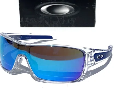 Pre-owned Oakley Turbine Rotor Clear Polarized Galaxy Blue Sunglass Oo9307