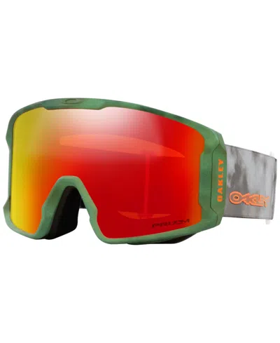 Oakley Unisex Line Miner L Stale Sandbech Signature Series Snow Goggles, Mirror Oo7070 In Dark Brush Fog