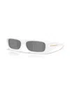 Oakley Dark Vision Rectangular Frame Sunglasses In White