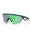 Oakley Unisex Sphaera Pacific Trail Collection Sunglasses, Oo9403 In Matte Silver,blue Colorshift