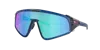 Oakley Latch Panel Rectangular Shield Sunglasses, 135mm In Prizm Sapphire