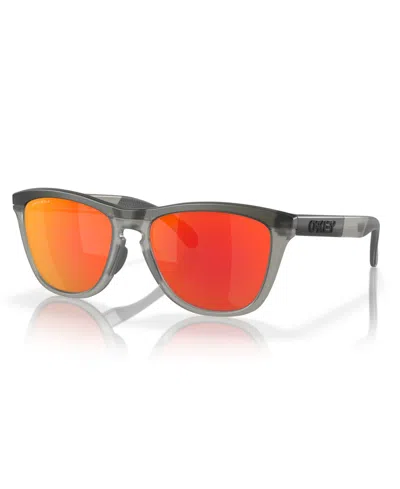 Oakley Unisex Sunglasses, Frogskins Range Low Bridge Fit Oo9284a In Matte Gray Smoke,gray Ink