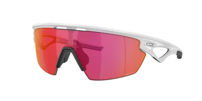 Oakley Womens White Oo9403 Sphaera™️ Shield-frame Acetate Sunglasses In Prizm Field