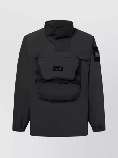 Oakley Versatile Jacket With High Collar And Cuffs In Black