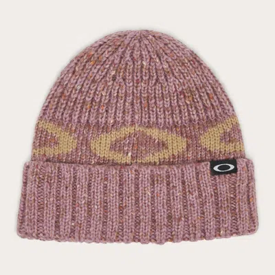 Oakley W. Ellipse Ribbed Beanie In Pink