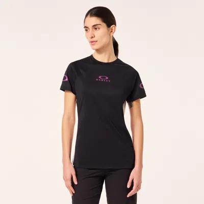 Oakley W Free Ride Ss Jersey In Black,grey