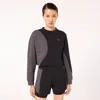 Oakley W Pursuit Cruise Crop Sweatshirt In Black,gray