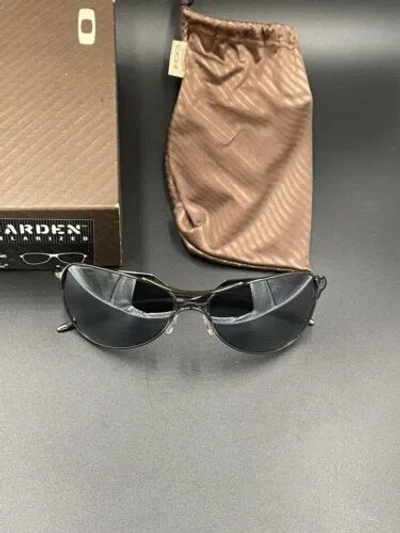 Pre-owned Oakley Warden Black Chrome W/ Black Iridium Polarized Lenses