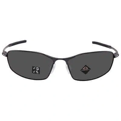 Pre-owned Oakley Whisker Polarized Prizm Black Rectangular Men's Sunglasses Oo4141 414103