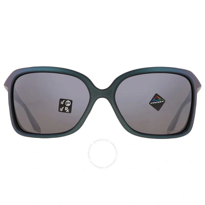 Oakley Wildrye Prizm Black Polarized Butterfly Ladies Sunglasses Oo9230 923005 61 In Black / Blue / Silver