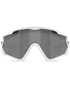 Oakley Womens White Oo9418 Wind Jacket Shield-frame O Matter™ Sunglasses In Weiss