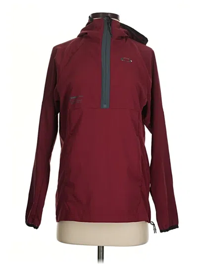 Pre-owned Oakley Windbreaker Jacket In Burgundy