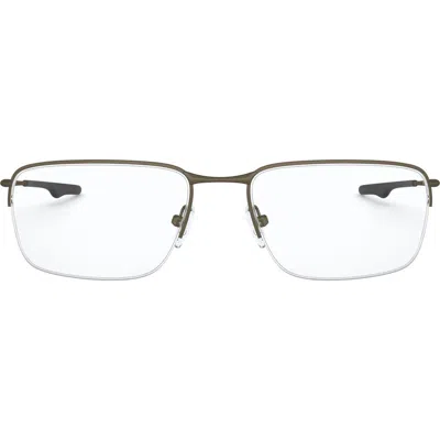 Oakley Wingman 56mm Semi Rimless Rectangular Optical Glasses In Black