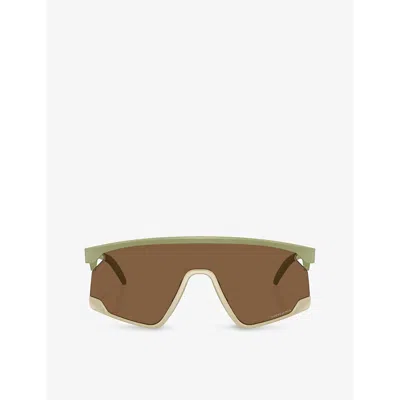 Oakley Womens Brown Oo9280 Bxtr Shield-frame O-matter Sunglasses