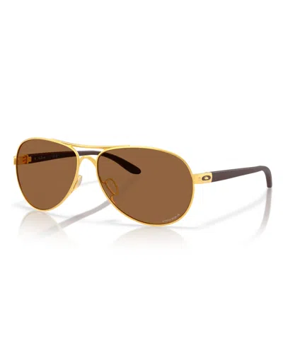 Oakley Women's Sunglasses, Feedback Oo4079 In Satin Gold