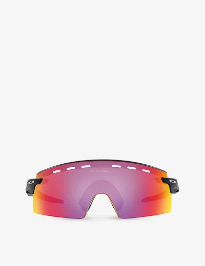 Oakley Womens Black Oo9235 Encoder Strike Rectangle-frame Acetate Sunglasses