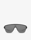 Oakley Womens Black Oo9248 Corridor Rectangle-frame Acetate Sunglasses In Black