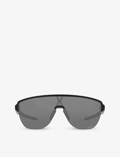 Oakley Womens Black Oo9248 Corridor Rectangle-frame Acetate Sunglasses