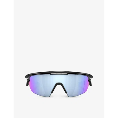 Oakley Womens Black Oo9403 Sphaera™️ Shield-frame Acetate Sunglasses