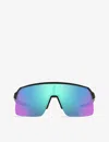 Oakley Oo9465 Sutro Lite Sweep Acetate Wraparound Sunglasses In Black