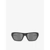 Oakley Womens Oo9486 Masseter Rectangular-frame O-matter Sunglasses Black In Black