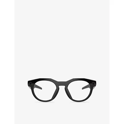 OAKLEY WOMENS BLACK OW8002 HSTN ROUND-FRAME META AI GLASSES
