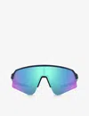 Oakley Oo9465 Sutro Lite Sweep Acetate Wraparound Sunglasses In Blue