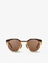 Oakley Womens Brown Oo9242 Round-shape Tortoiseshell Acetate Sunglasses In Brown