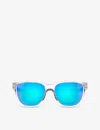 Oakley Womens Clear Oo9250 Actuator Rectangle-frame Acetate Sunglasses In Clear