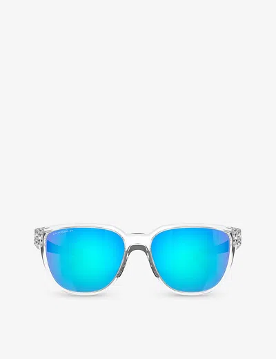 Oakley Womens Clear Oo9250 Actuator Rectangle-frame Acetate Sunglasses