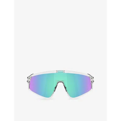Oakley Womens  Oo9404 Latch Shield-frame Acetate Sunglasses In Clear