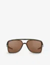 Oakley Womens Green Oo9147 Castel Square-frame Sunglasses In Green