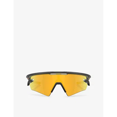OAKLEY WOMENS GREEN OO9499 SPHAERA™ SLASH NYLON SUNGLASSES