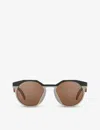 Oakley Womens Grey Oo9242 Round-shape Acetate Sunglasses In Grey