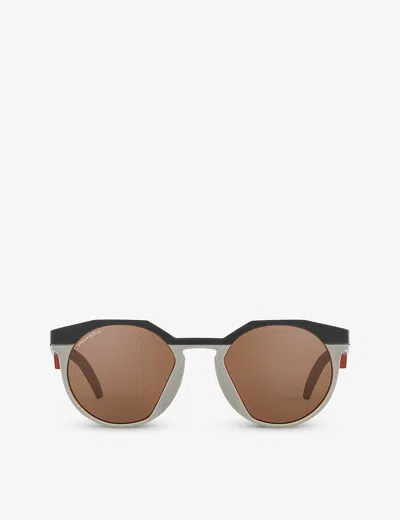 Oakley Womens Grey Oo9242 Round-shape Acetate Sunglasses